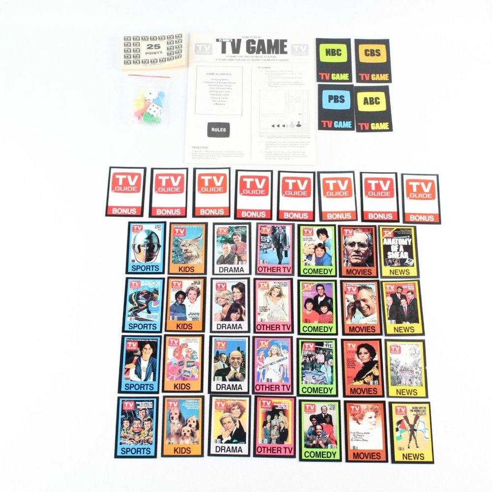 Vintage 1984 TV Guide Board Game Complete Triangle Productions Complete USA - Picture 5 of 12